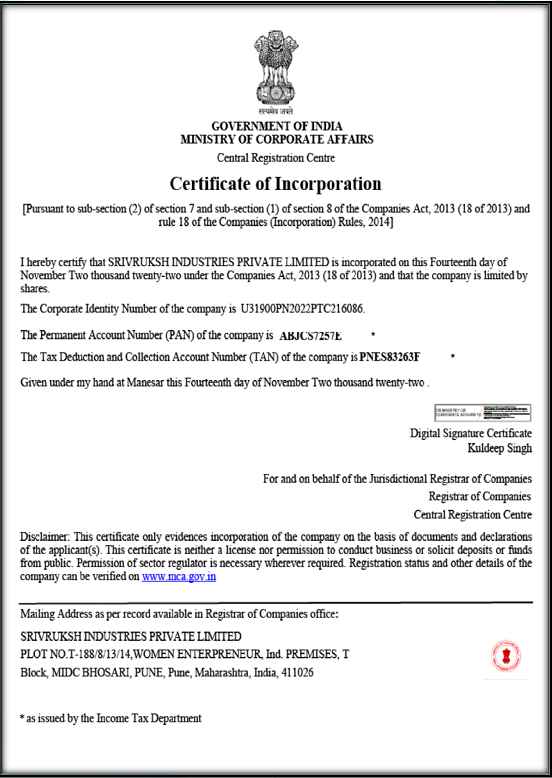MSME Registered