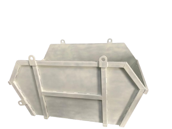 Industrial Metal Dustbin (White)